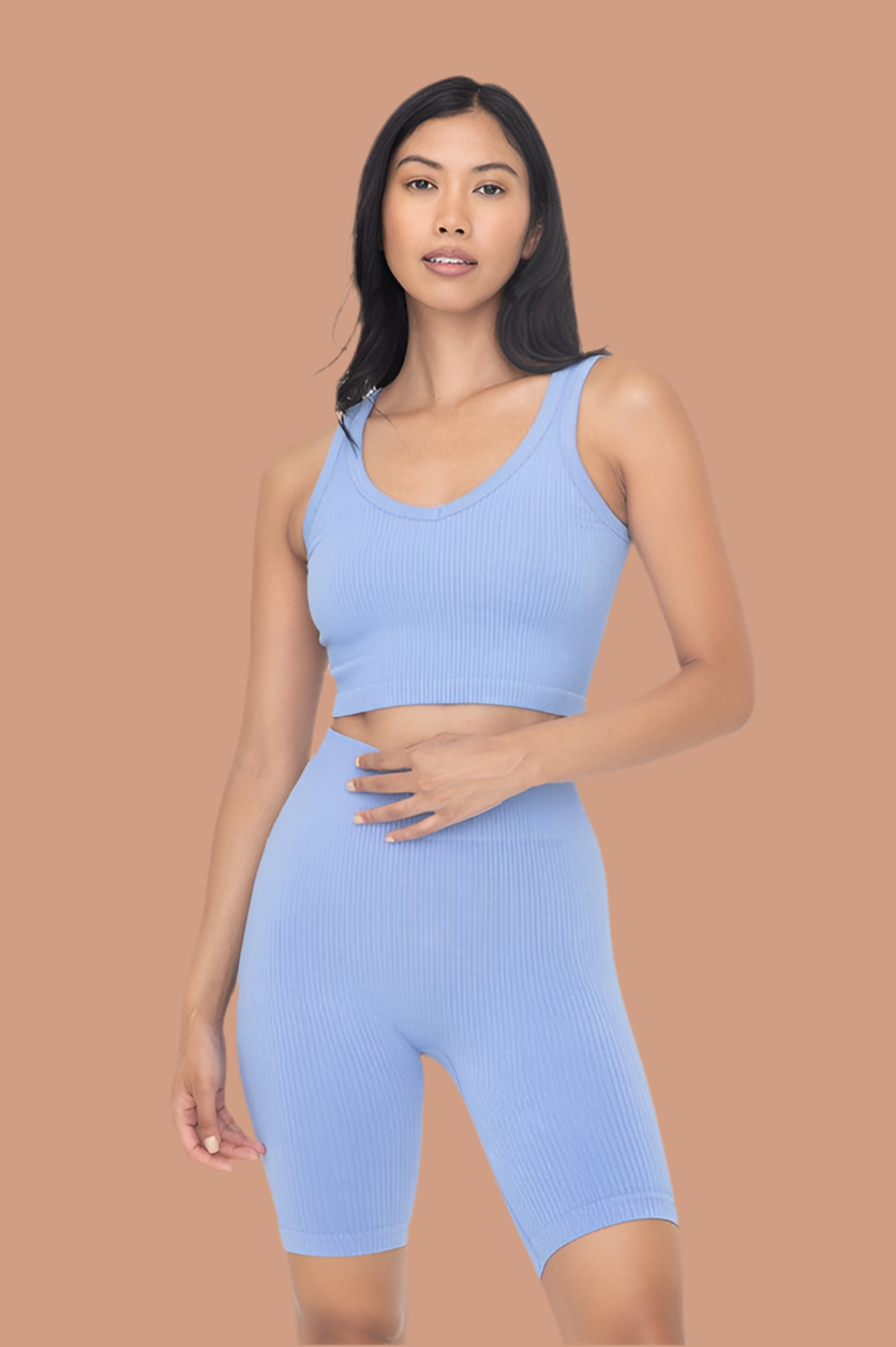 Ribbed Seamless Cropped Tank Top